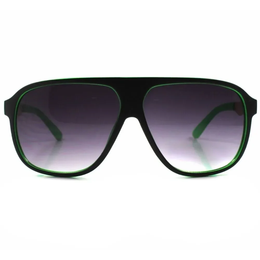 Green Black Large Oversized Retro Stylish Mens Womens Classic Square Sunglasses